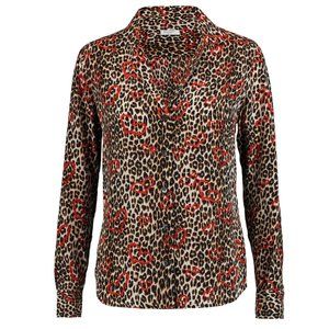 Equipment Adalyn Leopard Heart Print Silk Shirt Blouse, Size Small, NEW